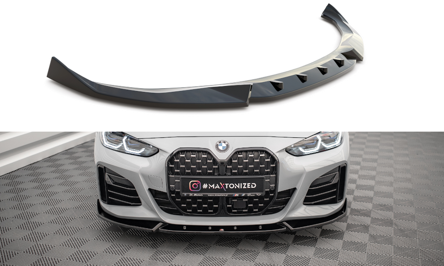 Maxton Design BM-4-G26-MPACK-GC-FD2T Front Splitter V.2 BMW Series 4 Gran Coupe M-Pack G26 | Duco Car Parts UK Car Parts
