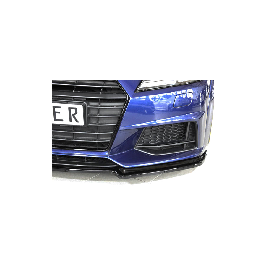 Rieger Audi 8S Front Splitter (TT & TTS) - Glossy Black