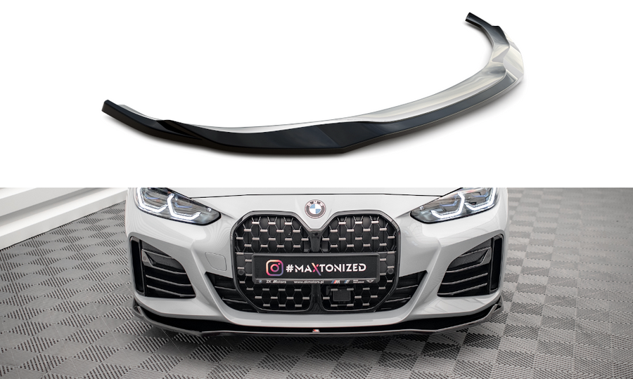 Maxton Design BM-4-G26-MPACK-GC-FD1T Front Splitter V.1 BMW Series 4 Gran Coupe M-Pack G26 | Duco Car Parts UK Car Parts