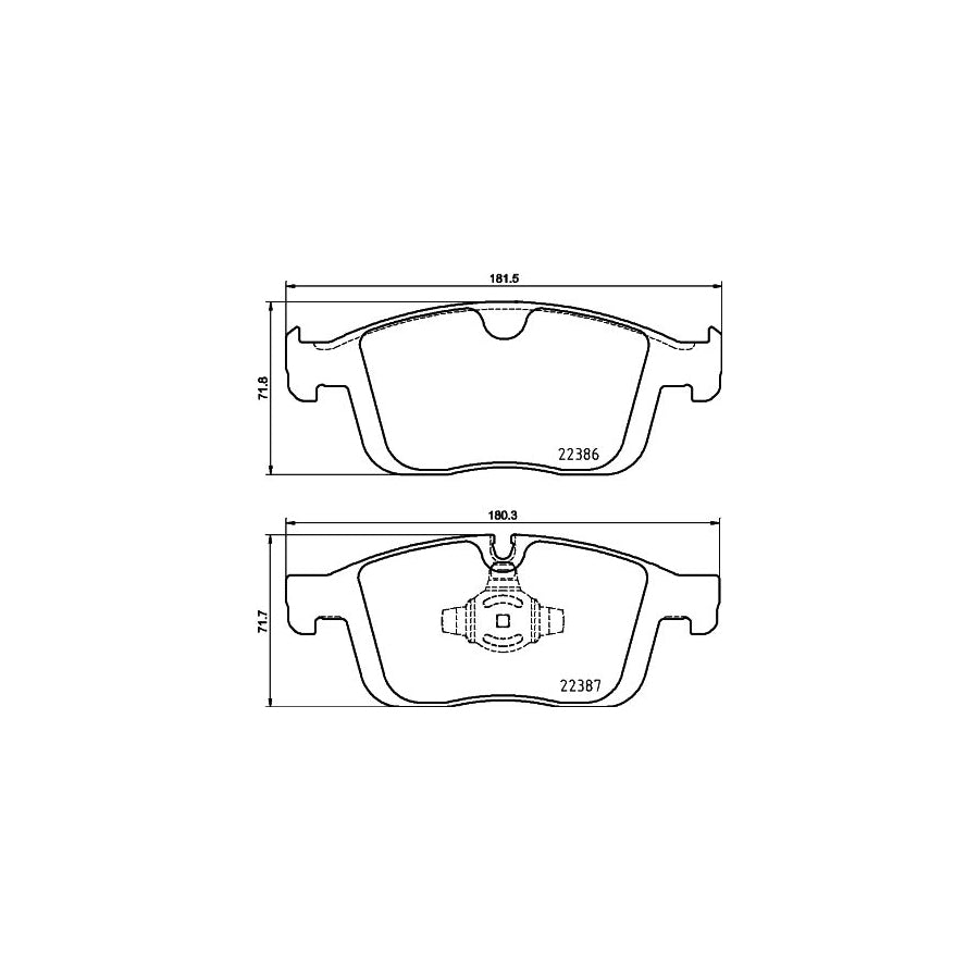 Hella 8DB 355 025 261 Brake Pad Set For Volvo Xc60 I 156 Prepared For Wear Indicator