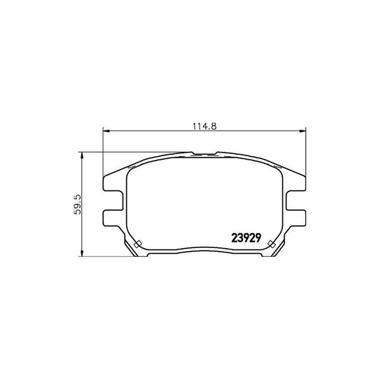 Hella 8DB 355 010 441 Brake Pad Set For Lexus Rx I Xu10 Not Prepared For Wear Indicator