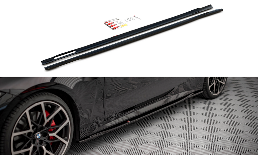 Maxton Design BM-4-G22-MPACK-SD3T Side Skirts Diffusers V.3 BMW Series 4 M-Pack G22 | Duco Car Parts UK Car Parts