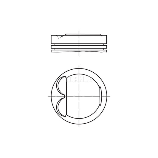 MAHLE ORIGINAL 083 04 00 Piston 80,0 mm, without cooling duct