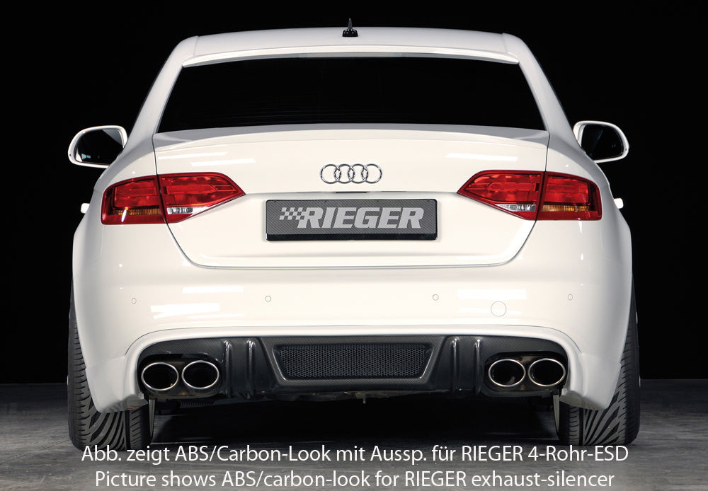 Rieger 00055515 Audi B8 B81 A4 Rear Diffuser for Tailpipe Left -  Matte Black