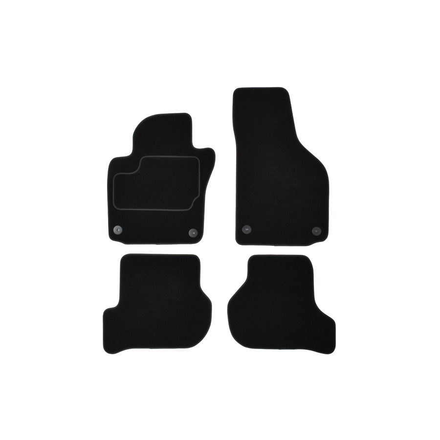 CUSTOPOL Tailored VW190S Floor mat set for VW GOLF Textile, Front and Rear, Quantity: 4, Grey