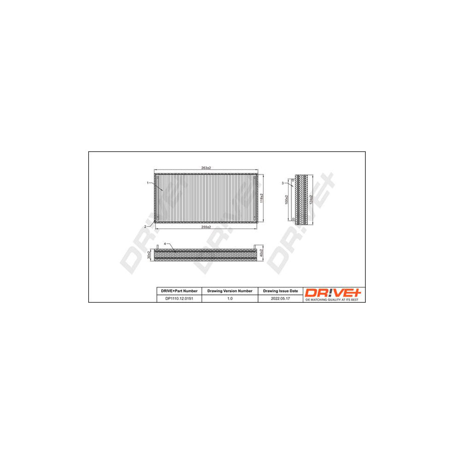 Dr!Ve+ Dp1110.12.0151 Pollen Filter | Duco Car Parts UK Car Parts