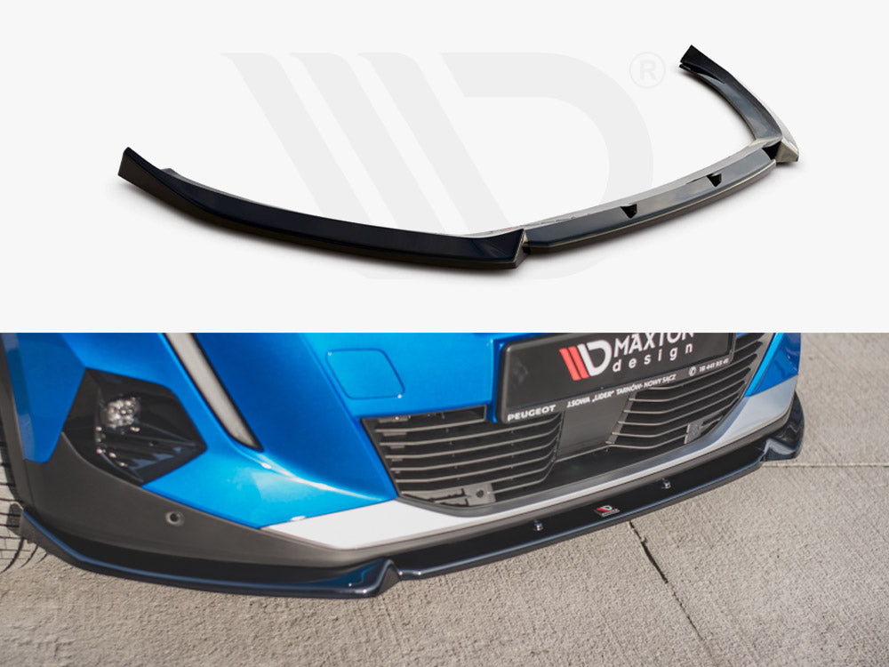Maxton Design PE-2008-2-FD1T Front Splitter V1 Peugeot 2008 MK2 (2019-) | Duco Car Parts UK Car Parts
