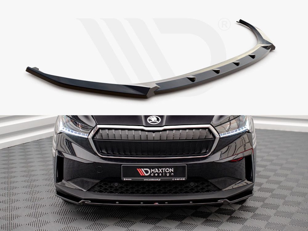 Maxton Design SK-EN-1-FD2T Front Splitter V.2 Skoda Enyaq IV (2020-) | Duco Car Parts UK Car Parts
