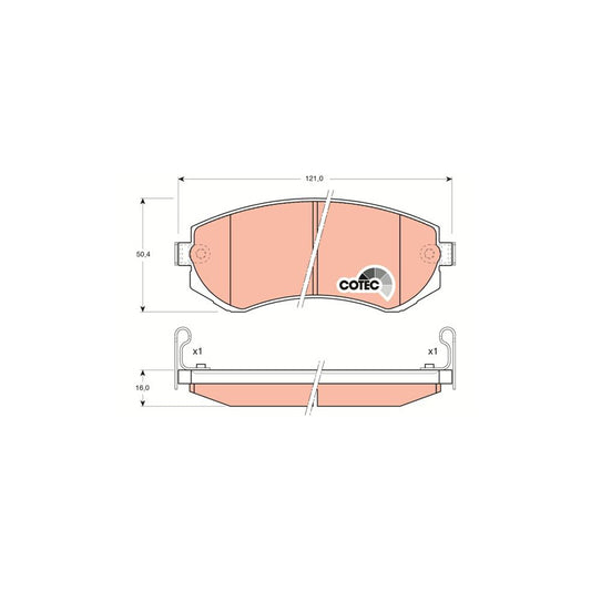TRW Cotec Gdb3208 Brake Pad Set With Acoustic Wear Warning