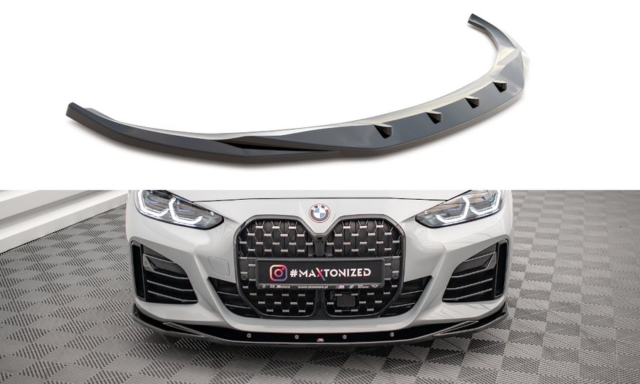 Maxton Design BM-4-G26-MPACK-GC-FD3T Front Splitter V.3 BMW Series 4 Gran Coupe M-Pack G26 | Duco Car Parts UK Car Parts