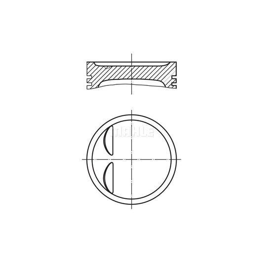 MAHLE ORIGINAL 002 81 20 Piston 97,5 mm, with piston rings, with piston ring carrier, without cooling duct