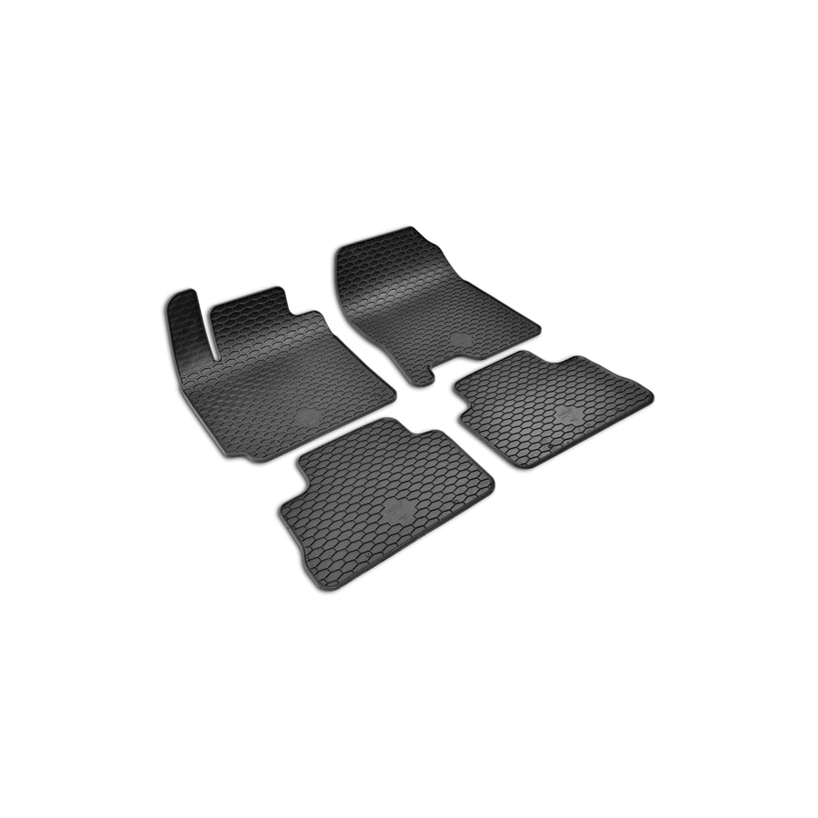 WALSER 50832 Floor mat set for HYUNDAI Kona (OS) SUV Elastomer, Front and Rear, Quantity: 4, Black