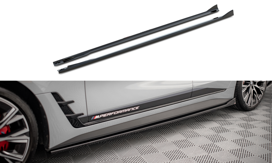 Maxton Design BM-4-G26-MPACK-GC-SD2T Side Skirts Diffusers V.2 BMW Series 4 Gran Coupe M-Pack G26 | Duco Car Parts UK Car Parts