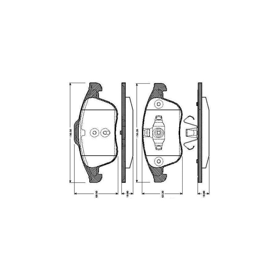 Bosch 0986Tb3064 Brake Pad Set Excl Wear Warning Contact With Accessories