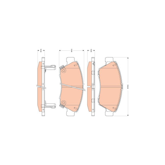 TRW Gdb3478 Brake Pad Set For Honda Civic Viii Saloon Fd Fa With Acoustic Wear Warning With Accessories