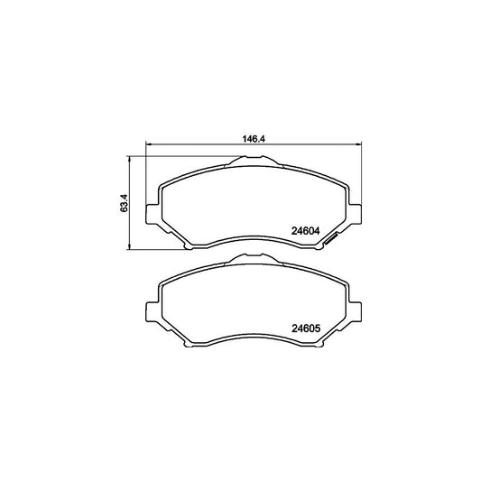 Hella 8DB 355 014 231 Brake Pad Set With Acoustic Wear Warning With Accessories