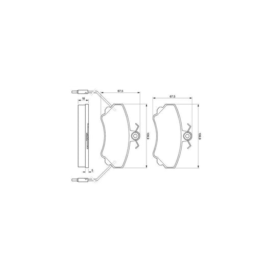 Bosch 0986460982 Brake Pad Set For Renault Espace Ii J63 S63 BP551