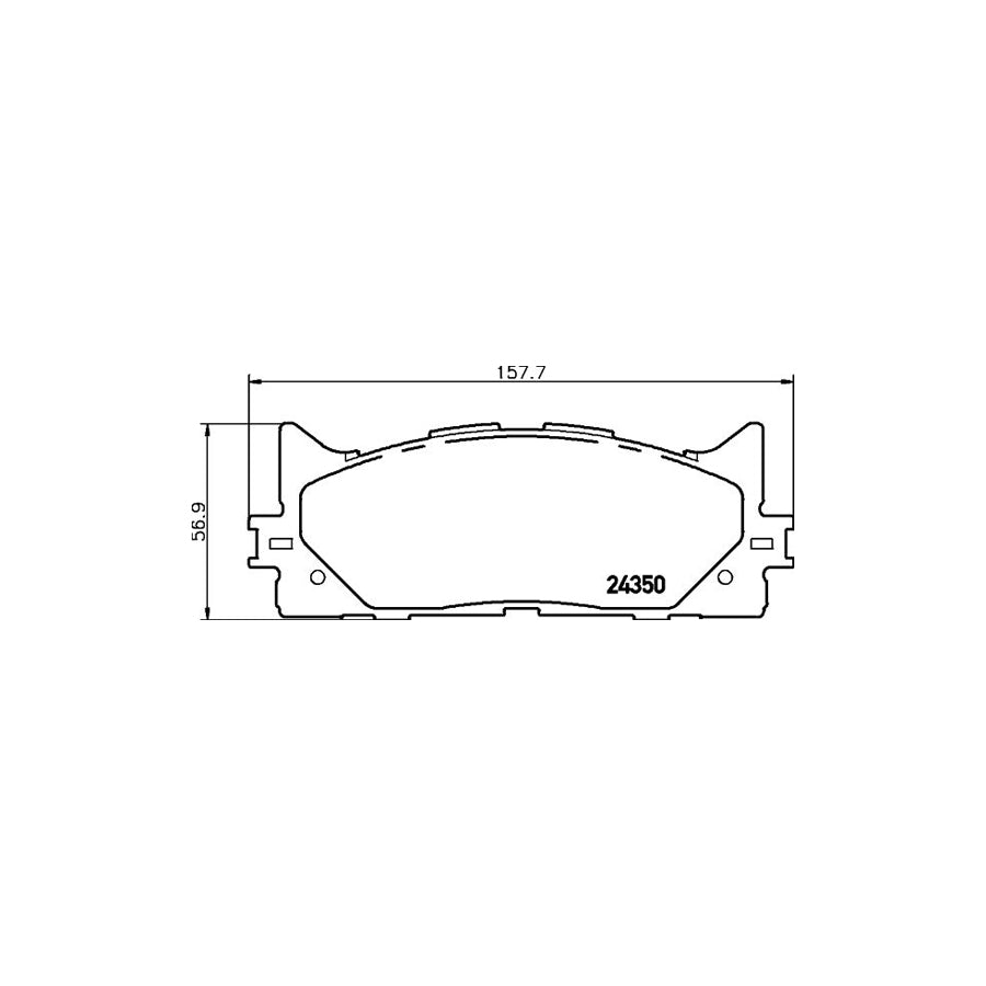Hella 8DB 355 012 401 Brake Pad Set Not Prepared For Wear Indicator With Accessories