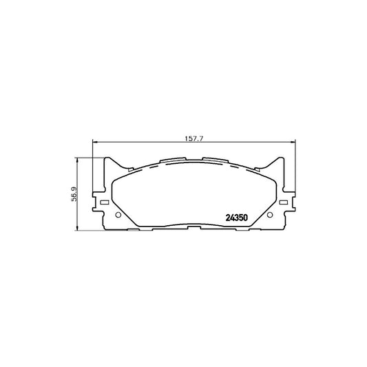 Hella 8DB 355 012 401 Brake Pad Set Not Prepared For Wear Indicator With Accessories