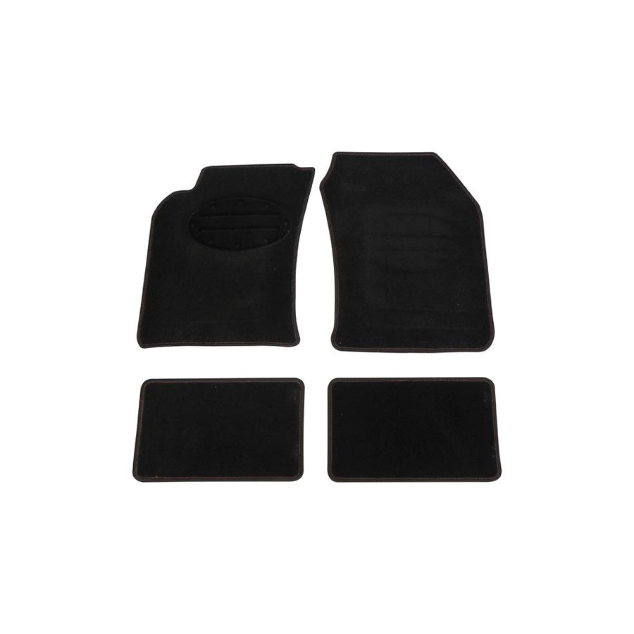 CARPOINT 0320836 Floor mat set Polyester, PP (Polypropylene), Front and Rear, Quantity: 4, Black