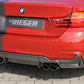 Rieger 00099263 BMW 4 Series F32 F33 F36 Rear Diffuser for Twin Tailpipe Left & Right - Carbon-Look