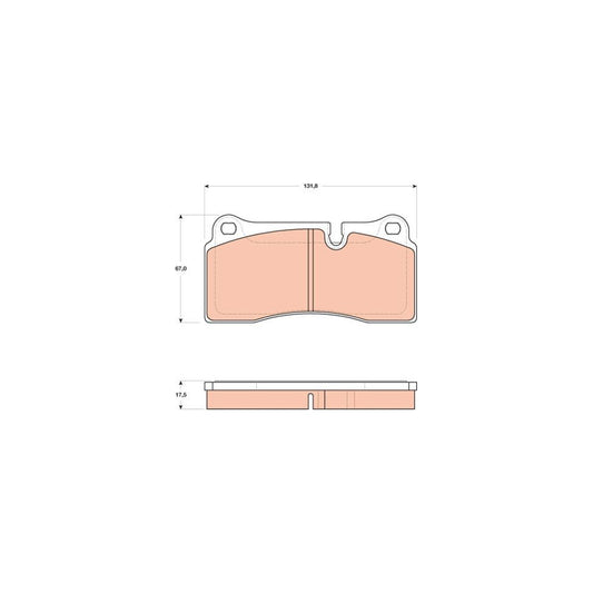 TRW Gdb1816 Brake Pad Set Prepared For Wear Indicator