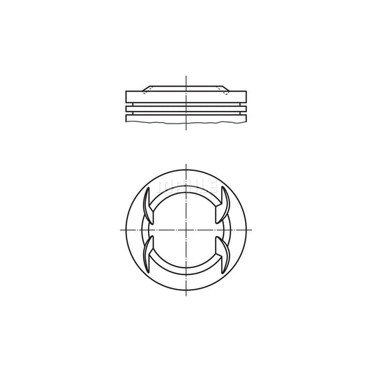 MAHLE ORIGINAL 009 44 02 Piston 82,6 mm, without cooling duct