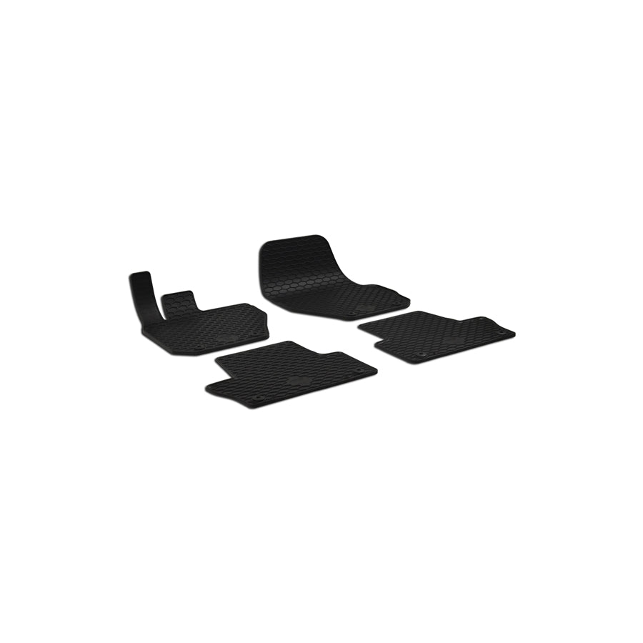 WALSER Tailored 50805 Floor mat set for VOLVO XC60 Elastomer, Front and Rear, Quantity: 4, Black
