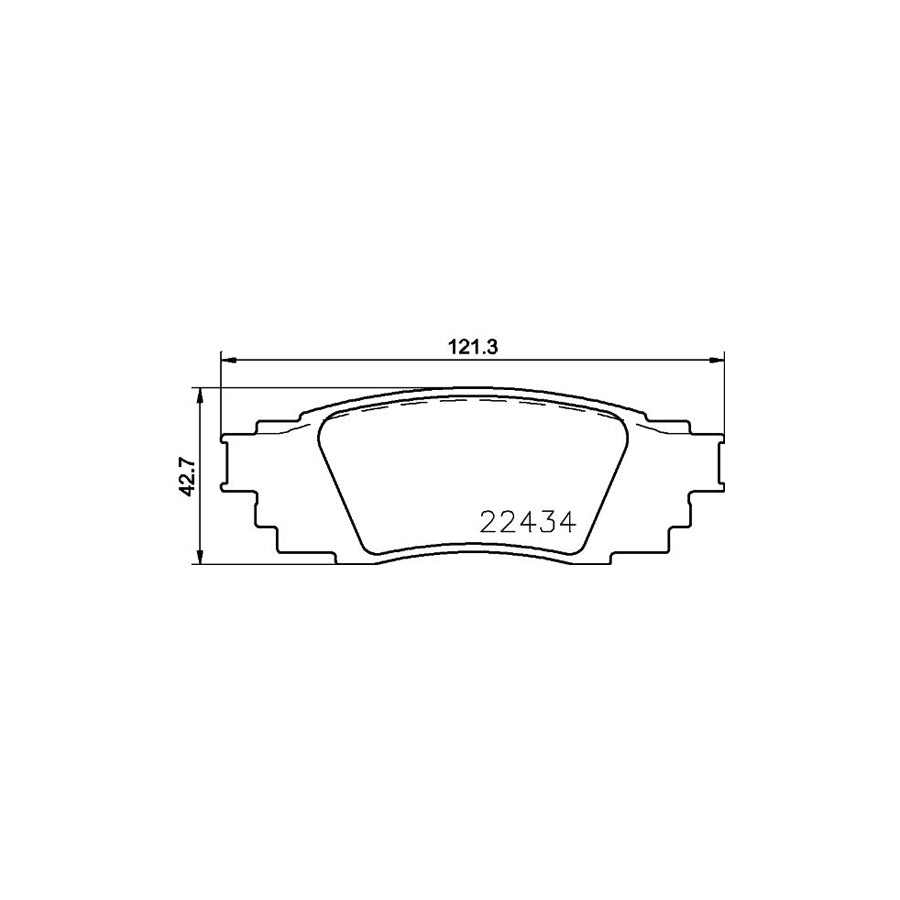 Hella 8DB 355 025 121 Brake Pad Set Not Prepared For Wear Indicator