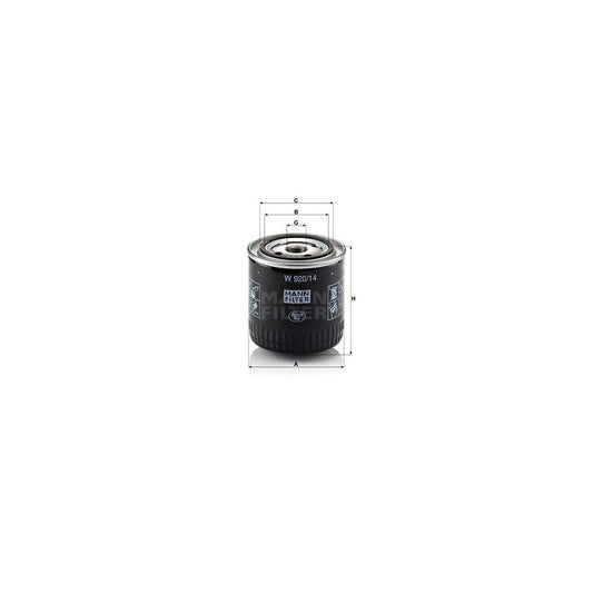 MANN-FILTER W 920/14 Oil Filter Spin-on Filter, with one anti-return valve
