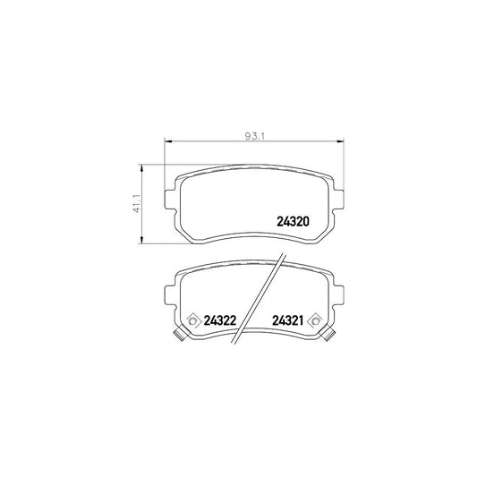 Hella 8DB 355 006 961 Brake Pad Set With Acoustic Wear Warning