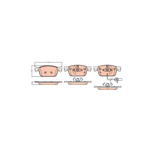 TRW Gdb2127 Brake Pad Set Not Prepared For Wear Indicator