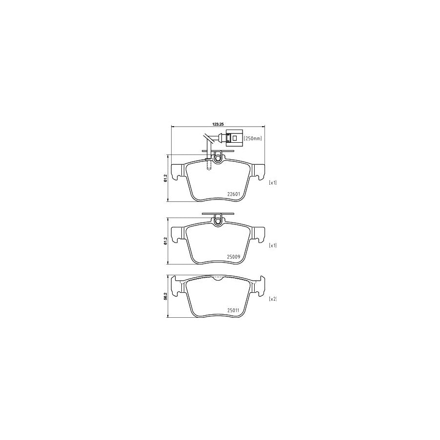 Hella 8DB 355 025 661 Brake Pad Set With Integrated Wear Warning Contact