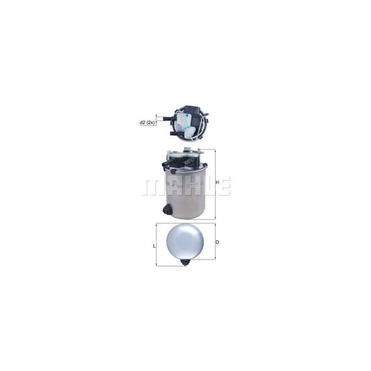 MAHLE ORIGINAL KL 1027 Fuel filter In-Line Filter