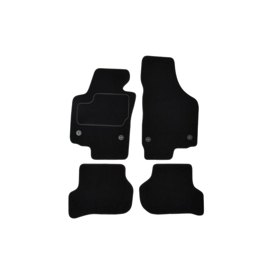 MAMMOOTH A041 SET155 PRM 01 Floor mat set for SEAT Toledo III (5P2) Textile, Front and Rear, Quantity: 4, Black