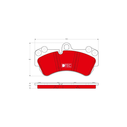 TRW Dtec Cotec Gdb1547Dte Brake Pad Set Prepared For Wear Indicator