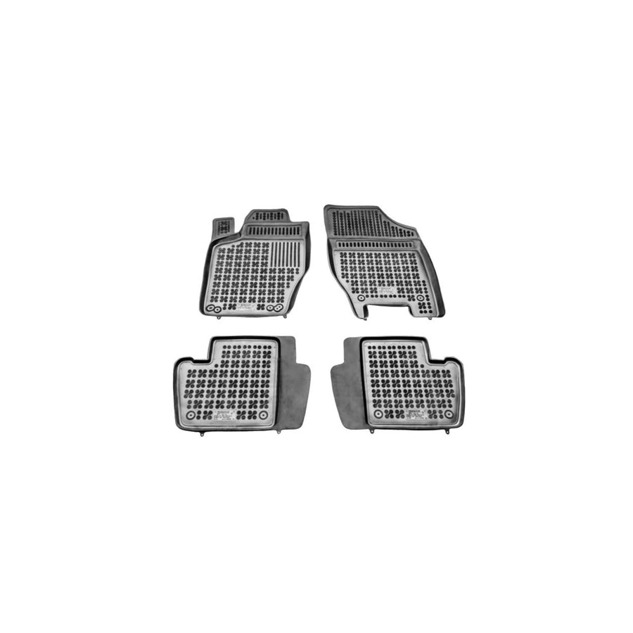 REZAW PLAST Tailored 201206 Floor mat set Elastomer, Front and Rear, Quantity: 3, Black