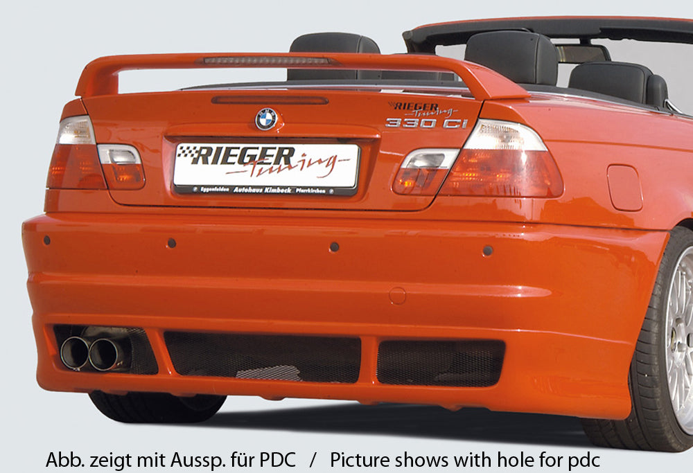 Rieger 00050232 BMW 3 Series E46 Rear Bumper