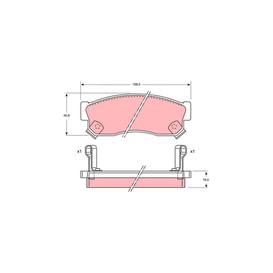 TRW Gdb732 Brake Pad Set Incl Wear Warning Contact