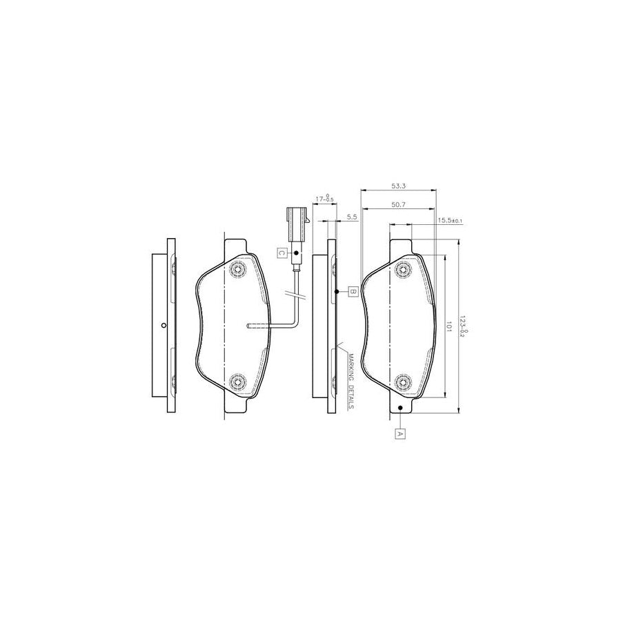 Bosch 0986Tb2836 Brake Pad Set Incl Wear Warning Contact With Bolts With Accessories