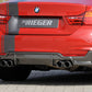 Rieger 00099263 BMW 4 Series F32 F33 F36 Rear Diffuser for Twin Tailpipe Left & Right - Carbon-Look
