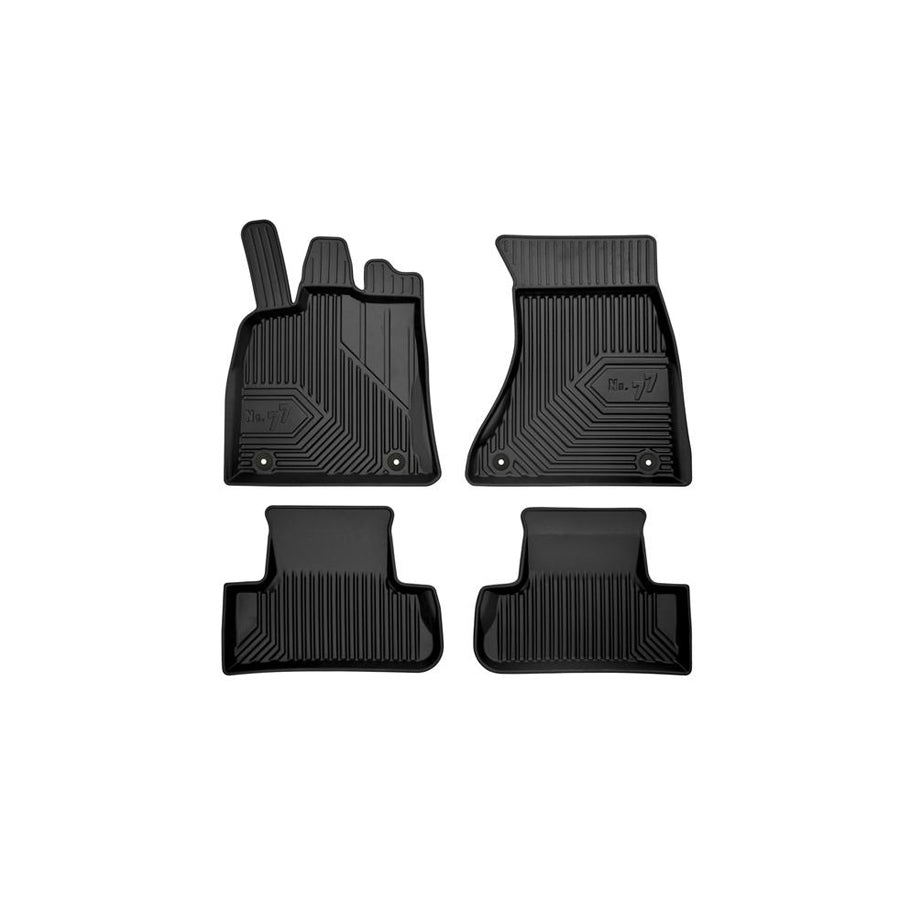 FROGUM Tailored 77407336 Floor mat set for AUDI Q5 (8RB) Elastomer, Front and Rear, Quantity: 4, Black, (LHD)