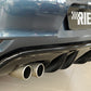 Rieger 00088019 VW Mk6 Golf GTD Rear Diffuser for Original Twin Tailpipe Left - Glossy Black