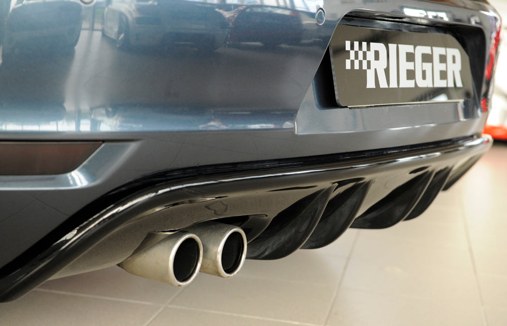 Rieger 00088019 VW Mk6 Golf GTD Rear Diffuser for Original Twin Tailpipe Left - Glossy Black