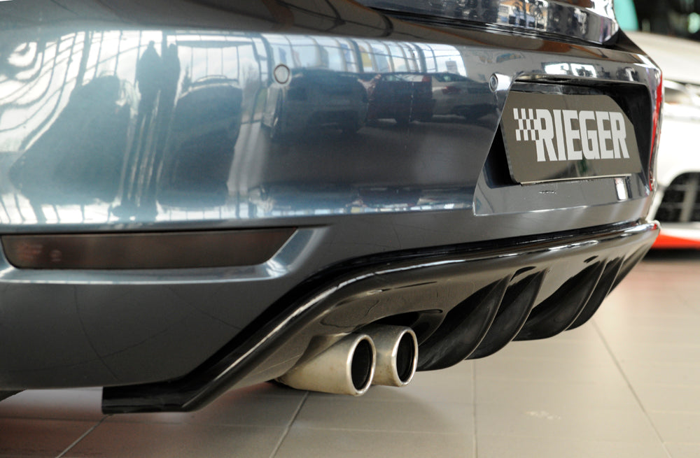 Rieger 00088019 VW Mk6 Golf GTD Rear Diffuser for Original Twin Tailpipe Left - Glossy Black