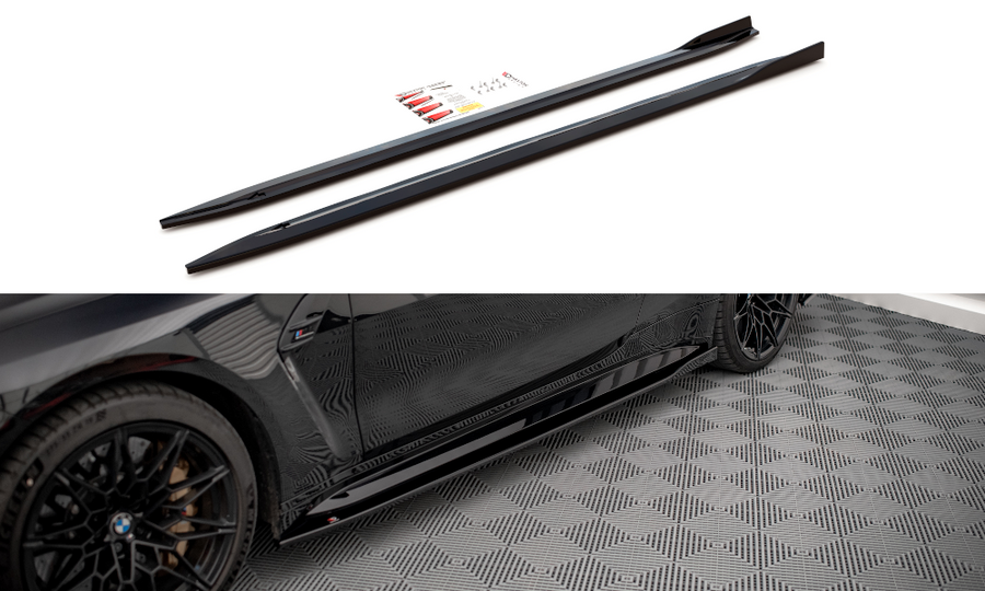 Maxton Design BM-4-G82-M-SD1T Side Skirts Diffusers V.1 BMW M4 G82 | Duco Car Parts UK Car Parts