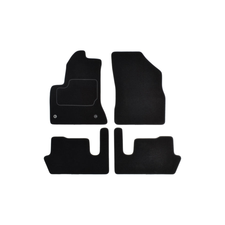 CUSTOPOL Tailored CIT120C Floor mat set for CITRO??? C4 I Picasso (UD) Textile, Front and Rear, Quantity: 4, Black