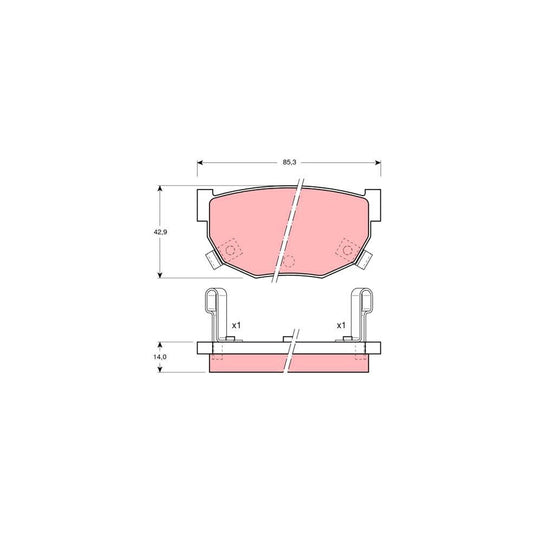 TRW Gdb368 Brake Pad Set With Acoustic Wear Warning