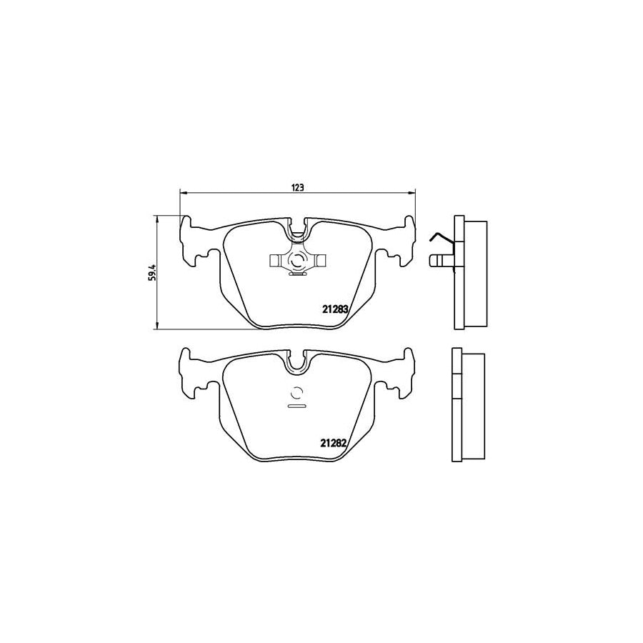 Brembo P 06 016 Brake Pad Set Prepared For Wear Indicator