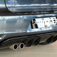 Rieger 00088019 VW Mk6 Golf GTD Rear Diffuser for Original Twin Tailpipe Left - Glossy Black